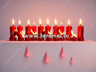 KEKELI Melting Red Candles